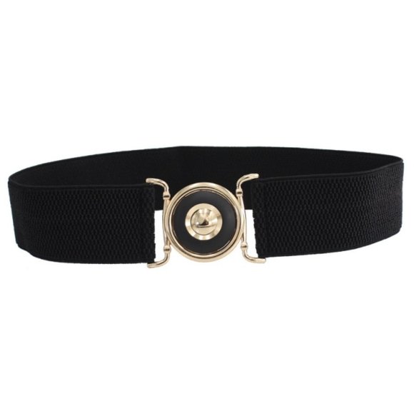 Waist Circle belt Gold/Black - Picture 1 of 8